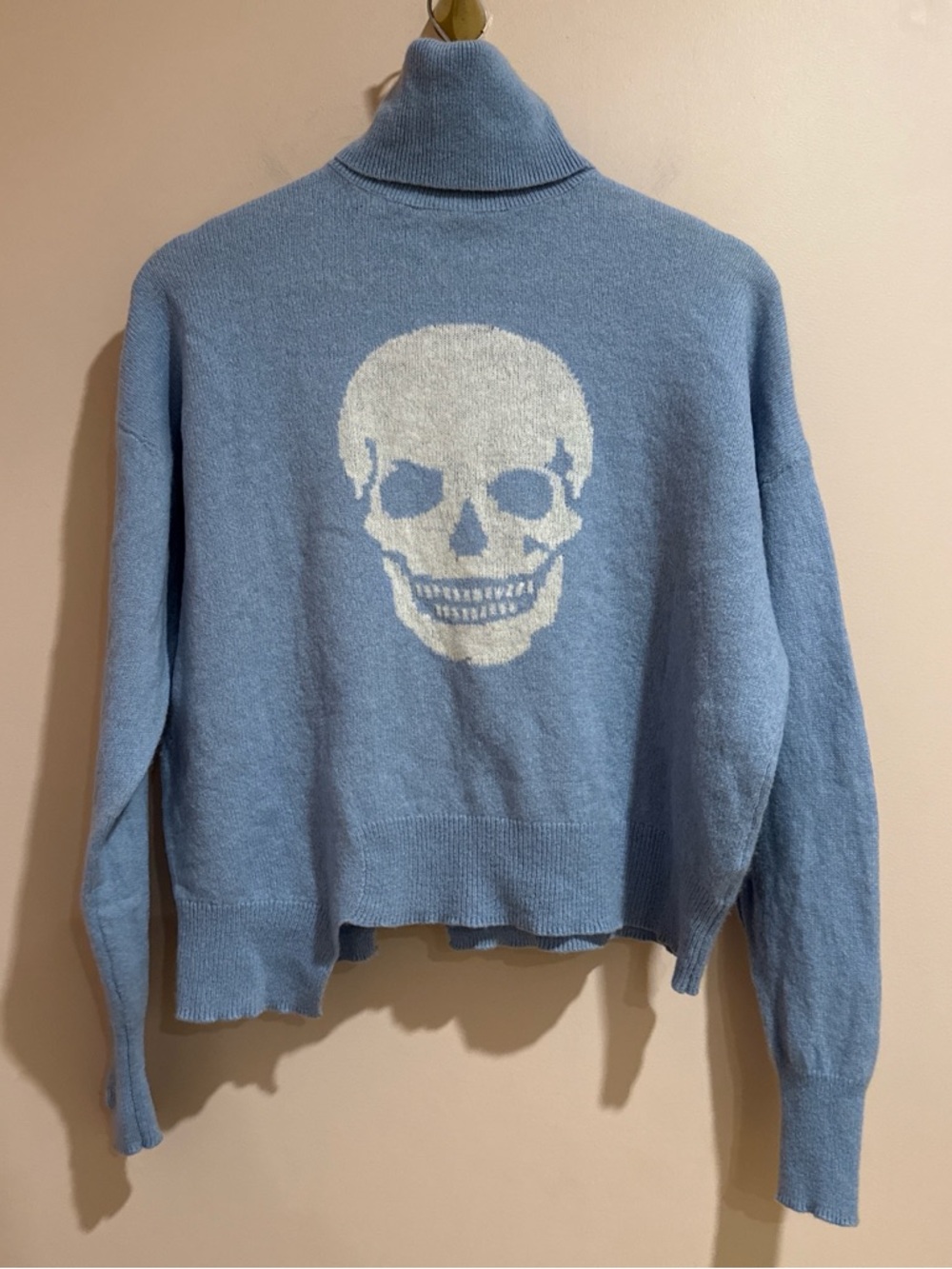 Skull Cashmere Turtleneck Sweater